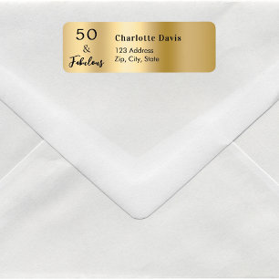 50 Fabulous Gold Return Address