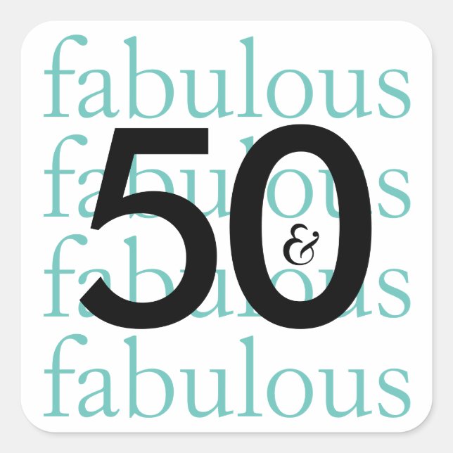 50 & Fabulous Milestone Birthday Stickers (Front)
