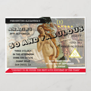 50 Fabulous Personal Photo Movie Poster Birthday Invitation