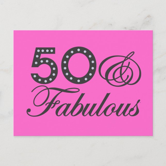 50 & Fabulous Postcard (Front)