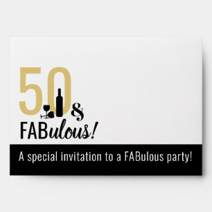 50 & Fabulous Special Invitation Envelope