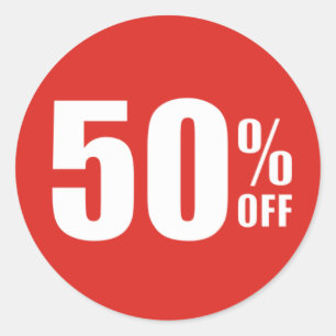 50% Fifty Percent OFF Discount Sale Sticker