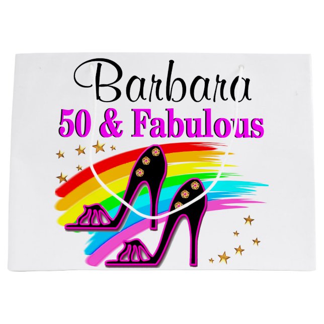 50, FOXY, AND FABULOUS LARGE GIFT BAG (Front)