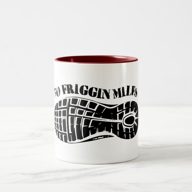 50 Friggin Miles Ultra Running Tread Two-Tone Coffee Mug (Center)