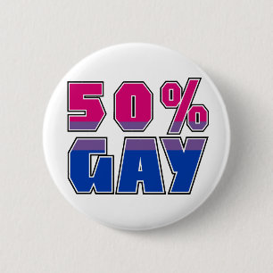 50% Gay 6 Cm Round Badge