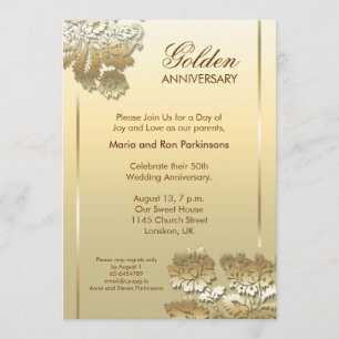 50 golden anniversary invitation