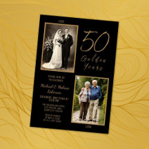 50 Golden Years 50th Wedding Anniversary Gold