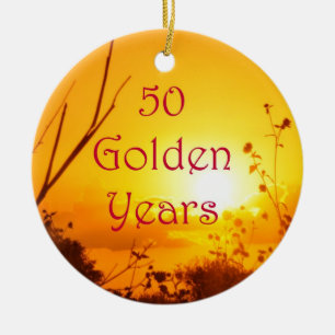 50 Golden Years Customise With Your Photo Ceramic Tree Decoration