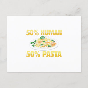 50% Human 50% Pasta   Noodles Gift Idea Postcard