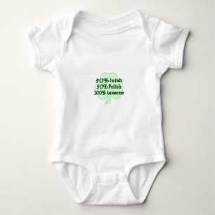 50% Irish 50% Polish 100% Awesome Baby Bodysuit