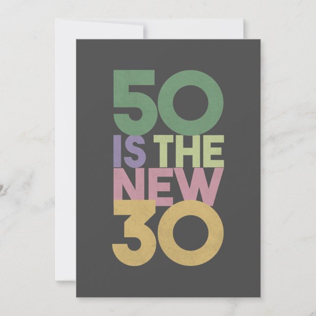 50 is the New 30 - 50th Birthday Gift Essential Ca Invitation (Front)