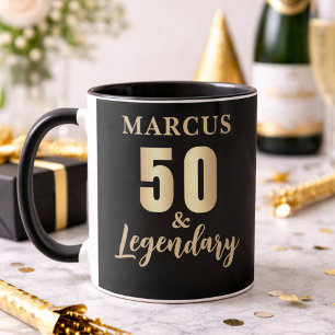 50 & Legendary Gold 50th Birthday  Mug