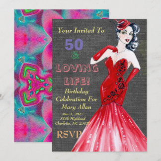 50 & Loving Life Party Invitations