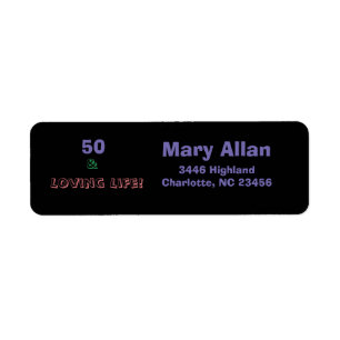 50 & Loving Life Return Address Labels