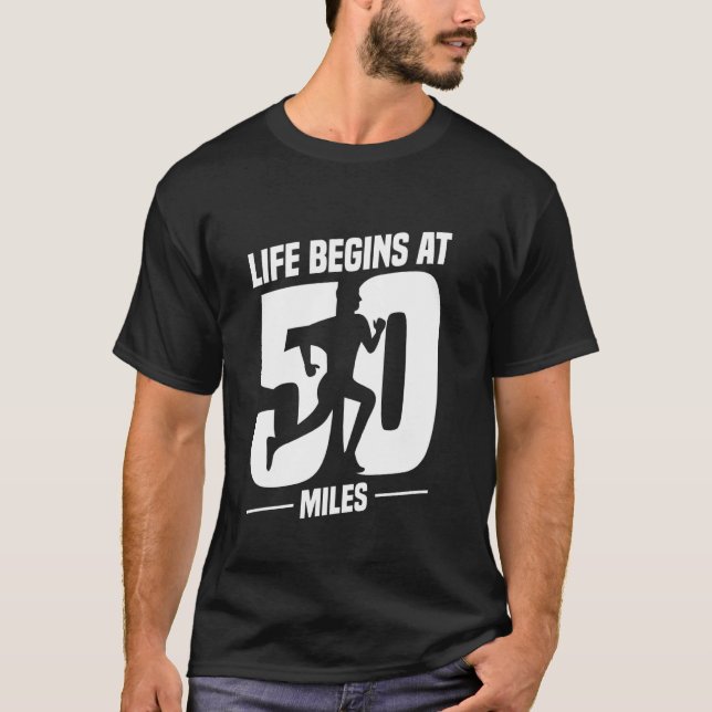 50 Miles Ultrarunning Ultra Marathon Runner Ultram T-Shirt (Front)