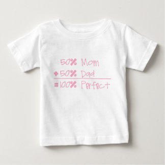 50% Mum + 50% Dad = 100% Pink Infant T-Shirt