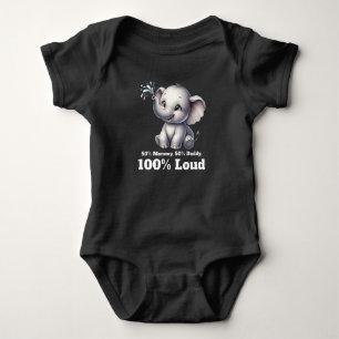 50% Mummy, 50% Daddy, 100% Loud Baby Bodysuit
