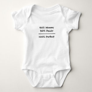 50% Mummy 50% Daddy Baby Wear Bodysuit