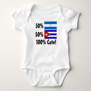 50% Nicaraguan 50% Cuban 100% Cute Baby Bodysuit