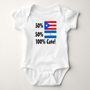 50% Nicaraguan 50% Puerto Rican 100% Cute Baby Bodysuit
