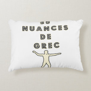 50 NUANCES OF GREEK - Word games - François City Decorative Cushion