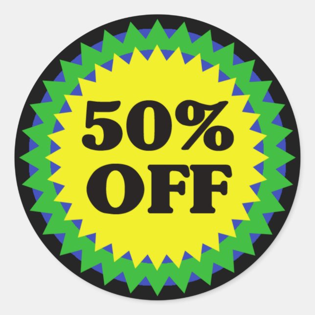 50% OFF RETAIL SALE Sticker (Front)