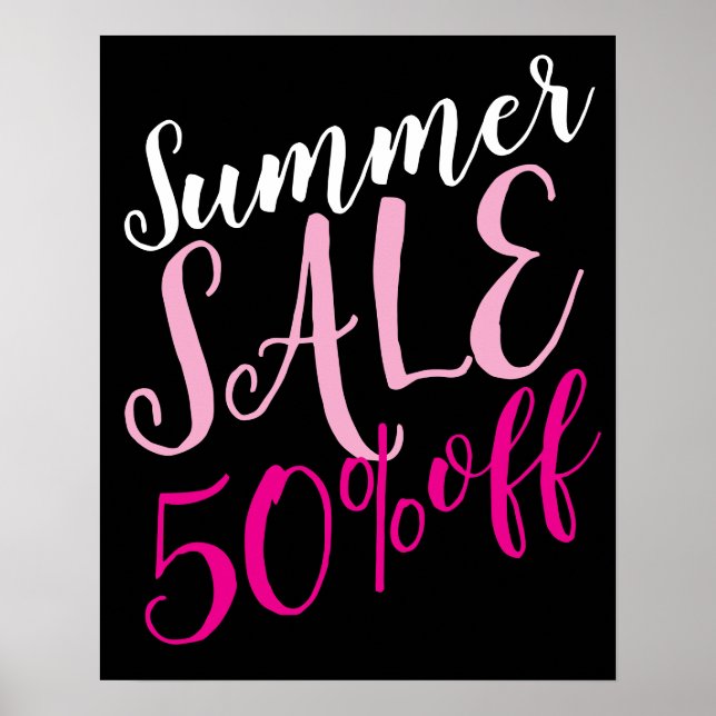 50% Off Sale Sign, Summer Sale Sign, Boutique Poster (Front)