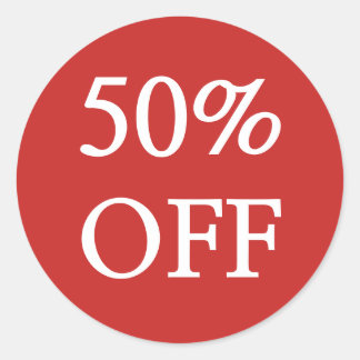 50% OFF Sale Stickers