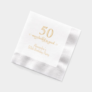 50 (or any Age) Never Looked So Good Birthday #1 Foil Napkins