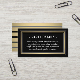 50 Pack Details Enclosure Elegant Black & Gold Business Card