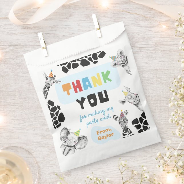 50 Party Animals Treat Bags | Party Animals Favour (Clipped)