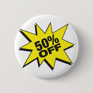 50 Percent Off Button