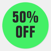 50 Percent Off Stickers Clearance Discount Sale