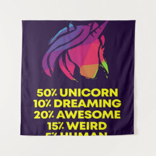 50 Percent Unicorn 20 Blanket Tapestry