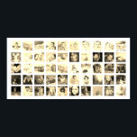 50 Photo Collage Personalised (Sepia) Poster<br><div class="desc">Create a Photo Collage Personalised poster from Ricaso - add 50 individual photos to make a photo collage</div>