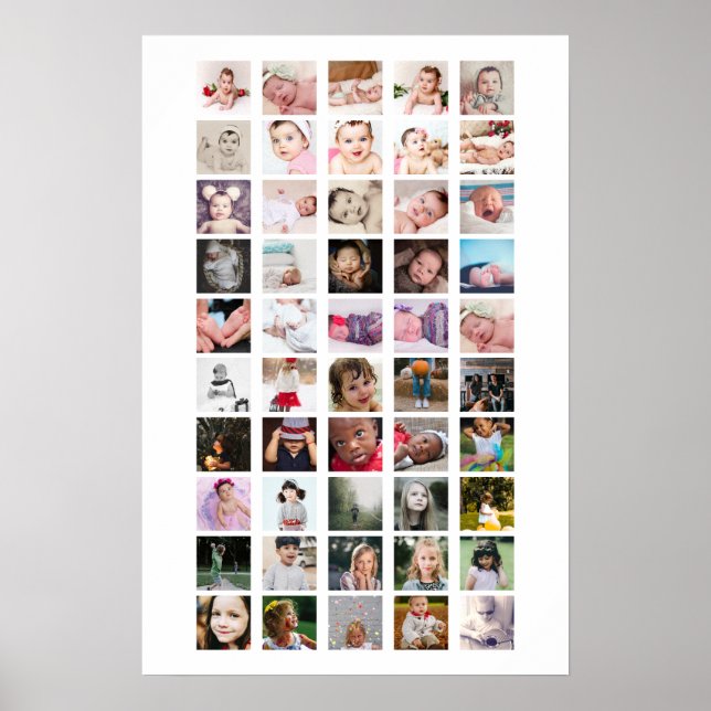 50 Photo Collage Personalized Poster (Front)