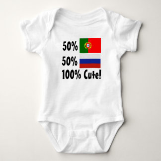 50% Portuguese 50% Russian 100% Cute Baby Bodysuit