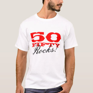 50 Rocks! t shirt for 50th Birthday party