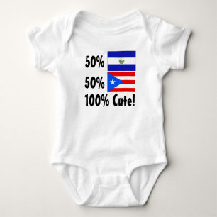 50% Saldavorian 50% Puerto Rico 100% Cute Baby Bodysuit