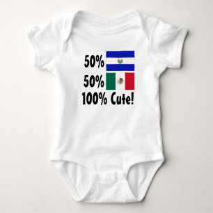 50% Salvadorian 50% Mexican 100% Cute Baby Bodysuit