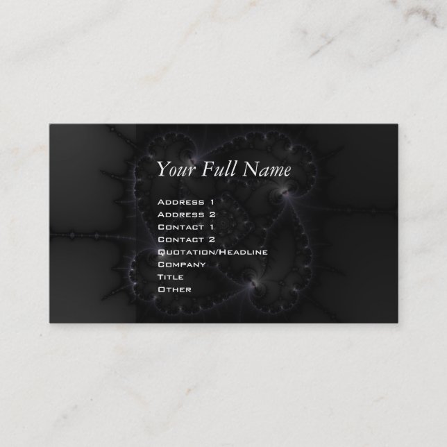 50 Shades Of Grey - Fractal Art Business Card (Front)