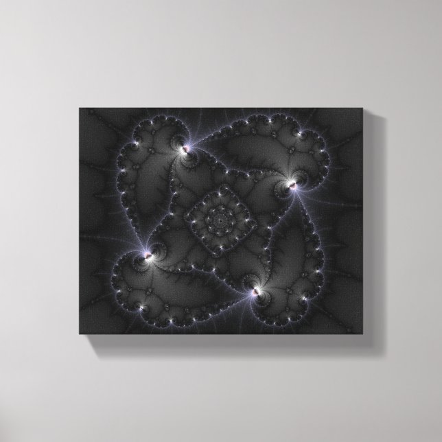 50 Shades Of Grey - Fractal Art Canvas Print (Front)
