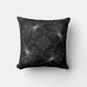 50 Shades Of Grey - Fractal Art Cushion