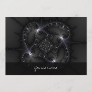 50 Shades Of Grey - Fractal Art Invitation