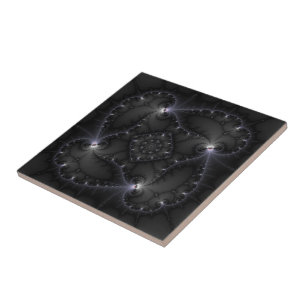 50 Shades Of Grey - Fractal Art Tile