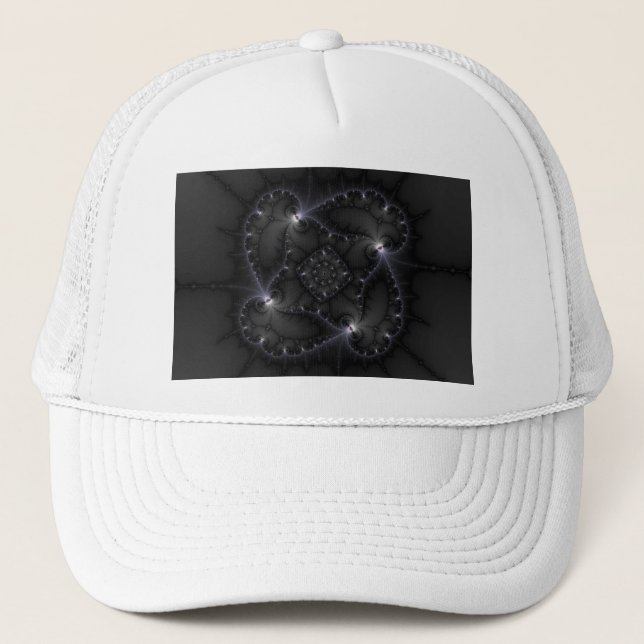50 Shades Of Grey - Fractal Art Trucker Hat (Front)