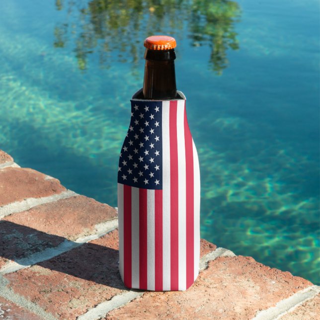 50-Star American Flag: Old Glory Stars and Stripes Bottle Cooler (In Situ Pool)