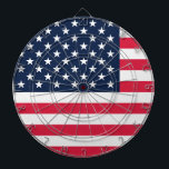 50-Star American Flag: Old Glory Stars and Stripes Dartboard<br><div class="desc">The 50-star flag, a powerful symbol of American unity, has an origin story as unique as the nation it represents. In 1958, a young high school student named Bob Heft, living in Lancaster, Ohio, faced a history class assignment: design a new flag for the United States. - Heft, a visionary...</div>