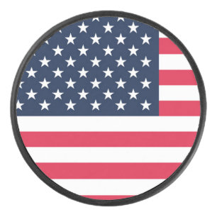 50-Star American Flag: Old Glory Stars and Stripes Hockey Puck