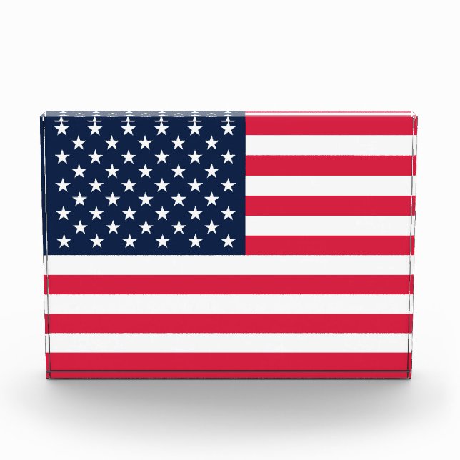 50-Star American Flag: Old Glory Stars and Stripes Photo Block (Front)